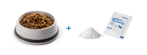 フードに混ぜて